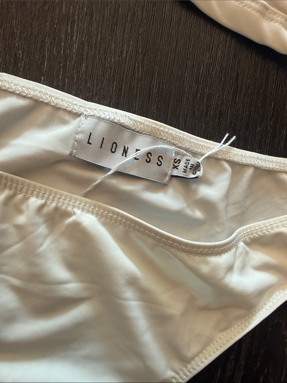 LIONESS white silver detail bikini size XS NWT - Picture 3 of 4